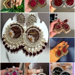 Handcrafted Real Rose Petal Resin Earrings