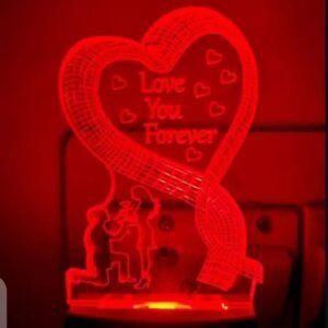Red Light Acrylic  3D Illusion LED Lamp