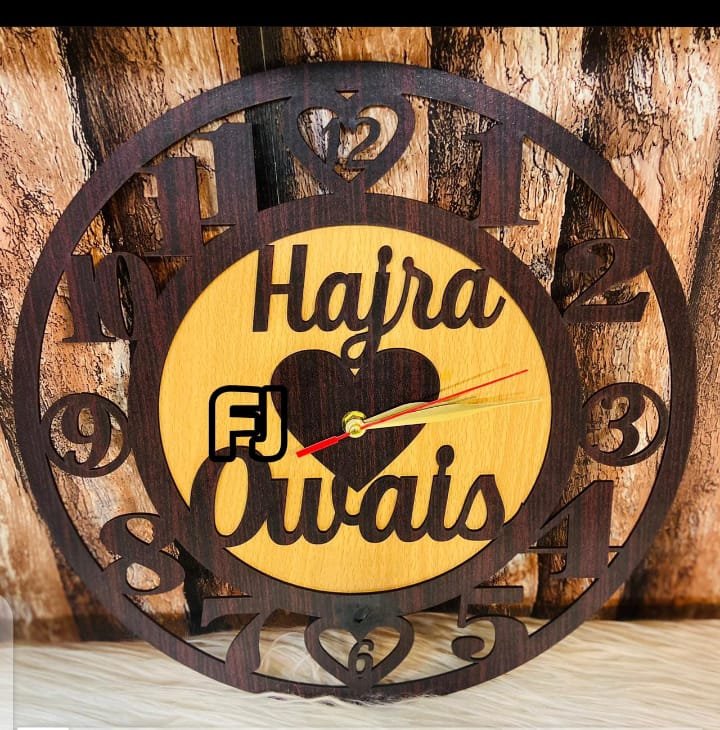 Customized Wooden Name Clock