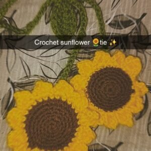 Sunny Days Crochet Sunflower Tie