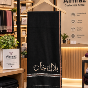 Customized Shawls with Name Embroidery and Design