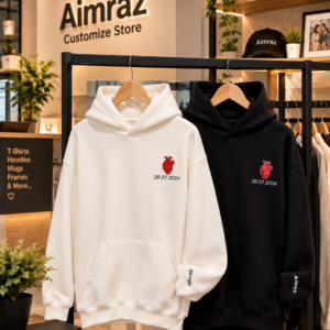 Customize Hoodies With Name and Heart